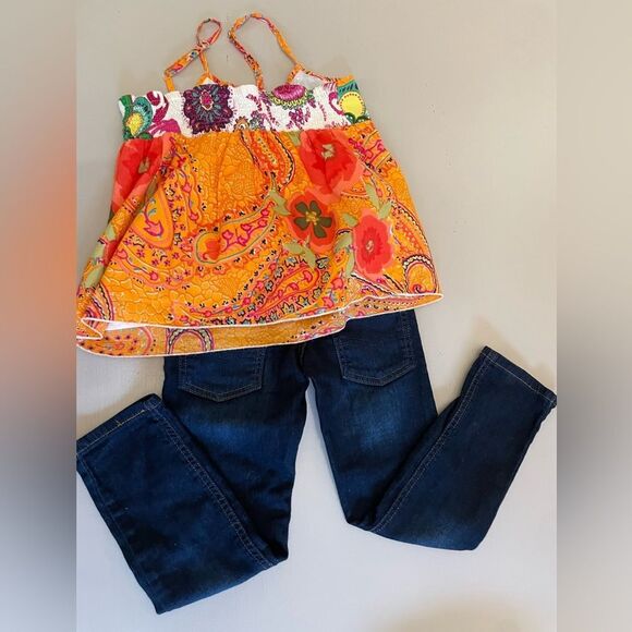 Jeans and Embroidered Top Size 6/6X - Picture 2 of 11